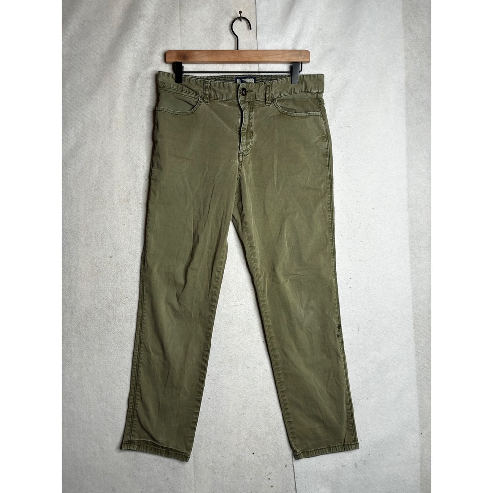 Johnnie-O West Coast Prep Mens Olive Green 5-Pocket Pants 32x30 (Fits 32x28)